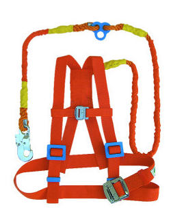 Rock Climbing Half Body Fall Protection Safety Harness Belt Lanyard 1.6m